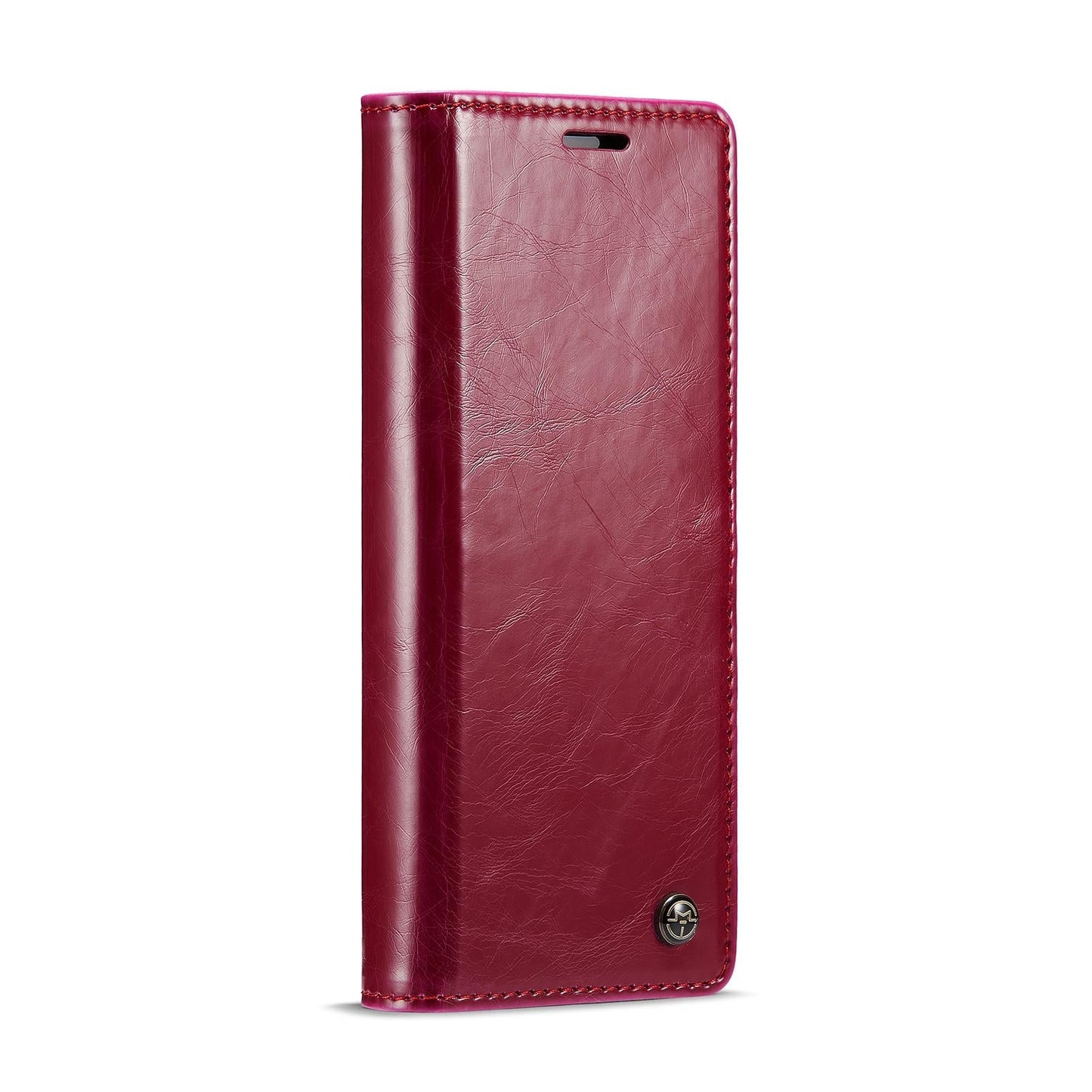 Premium Crazy Horse Leather Phone Case for Samsung Galaxy z Fold 4 - Red