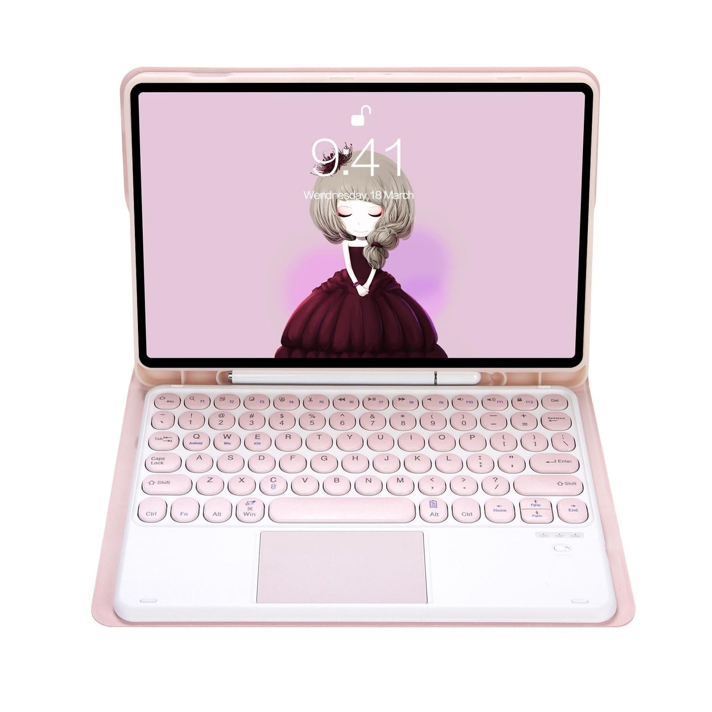 Detachable Bluetooth Keyboard Leather Case For Ipad Pro 11 - Touch Control Skin Texture Candy Colour Black - Eda001493802F