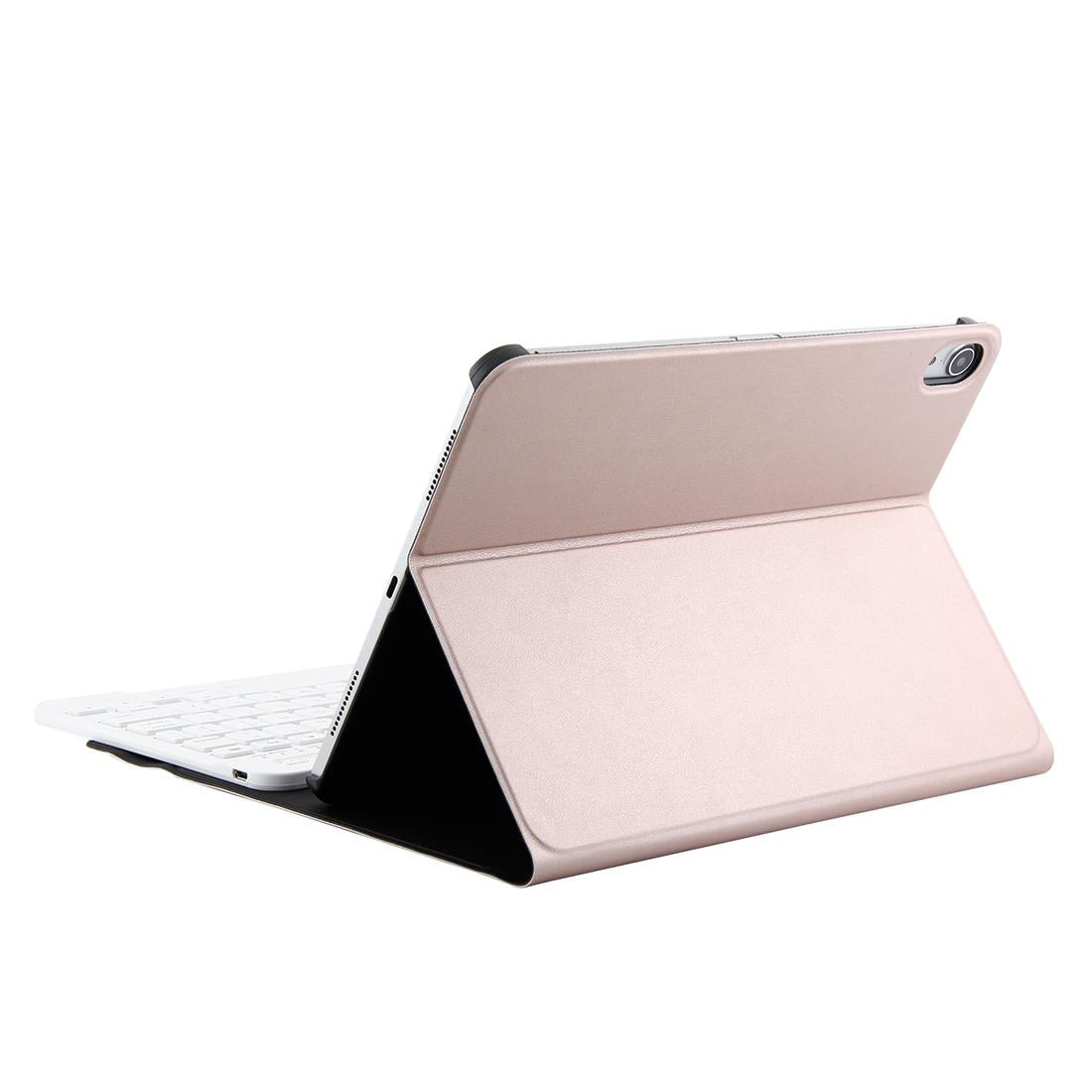 Bluetooth Keyboard & Leather Tablet Case For Ipad Pro 11 - Detachable Three-Gear Magnetic Sleep Function - Pink