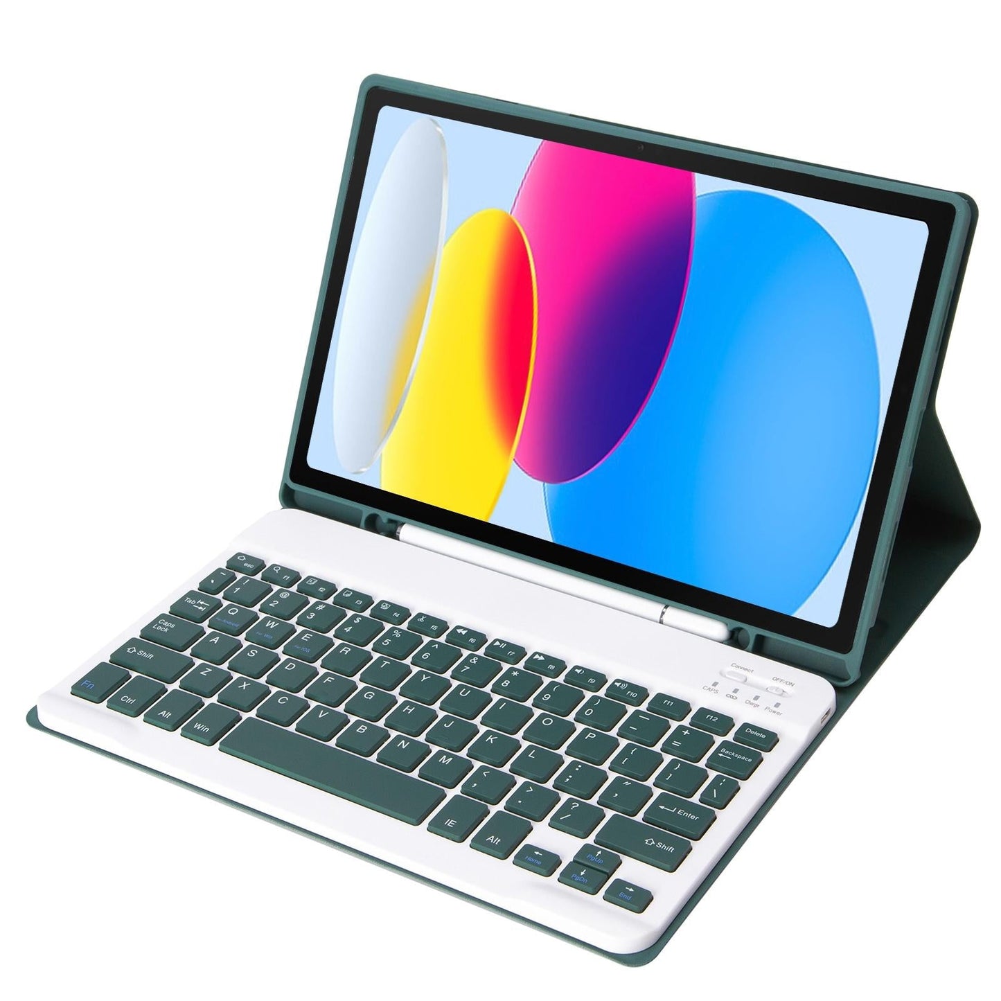Ultra-Thin Bluetooth Keyboard Leather Tablet Case For Ipad 10.9 2022 With Pen Slot - Pink