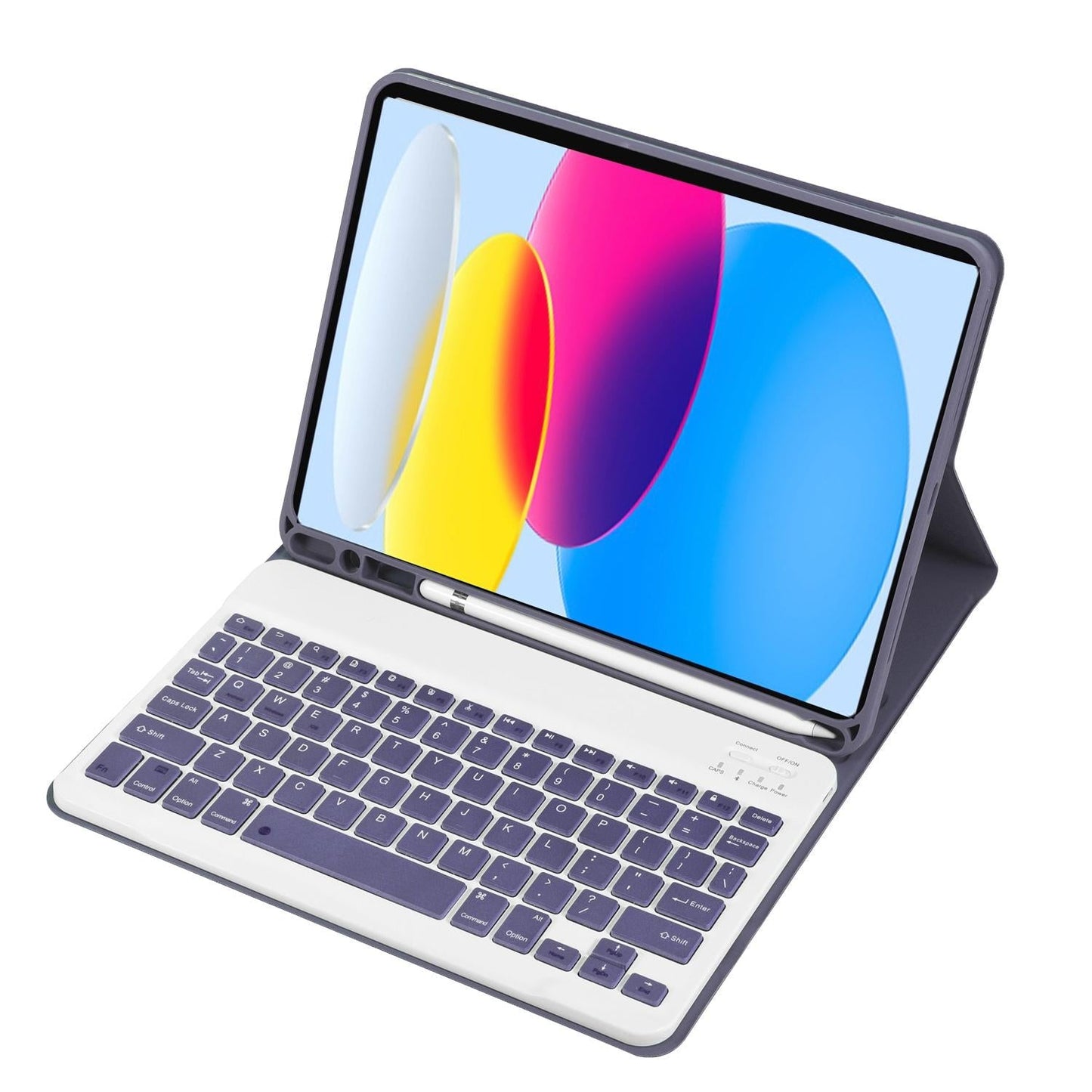 Ultra-Thin Bluetooth Keyboard Leather Tablet Case For Ipad 10.9 2022 With Pen Slot - Pink