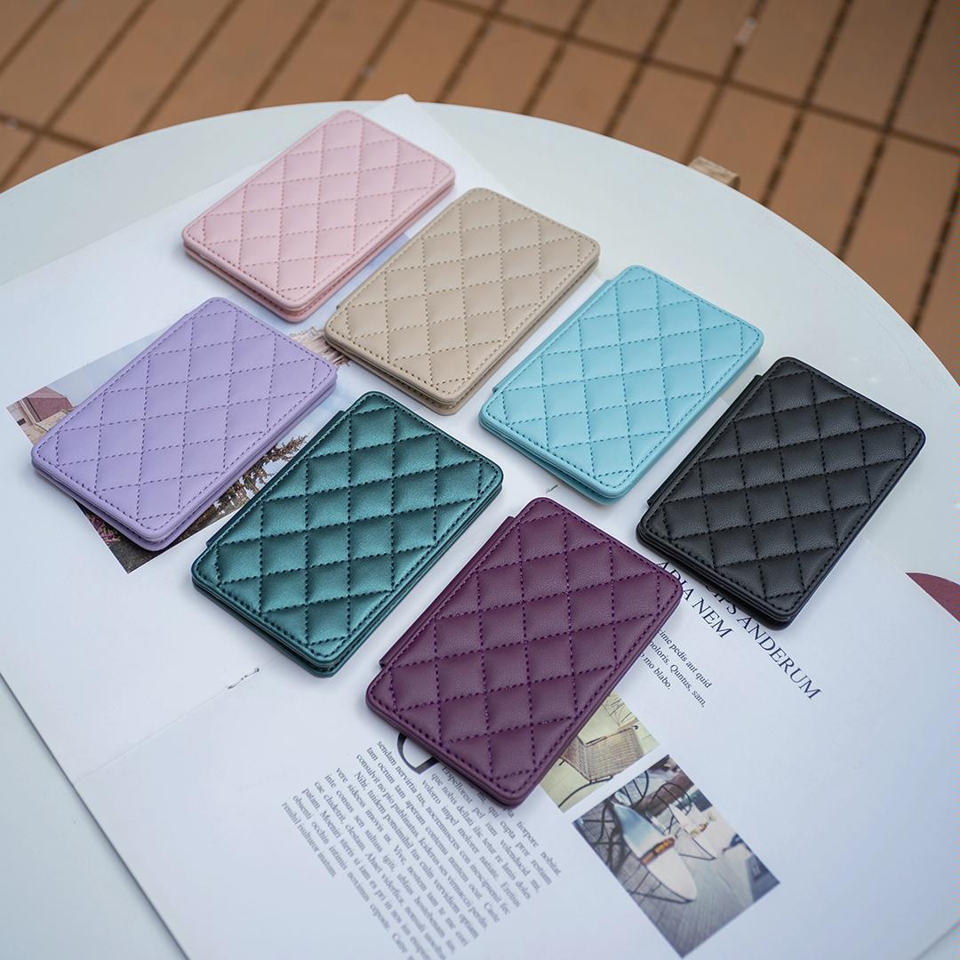 Rhombus Pattern Card Bag Back Sticker For Mobile Phones - Purple