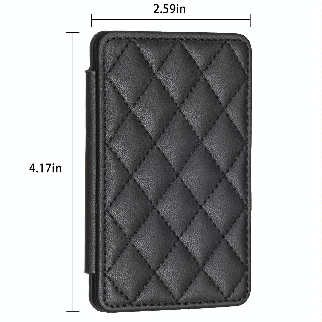 Rhombus Pattern Card Bag Back Sticker For Mobile Phones - Purple