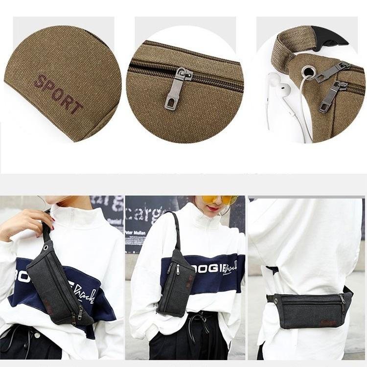 Versatile Canvas Shoulder Bag - Green