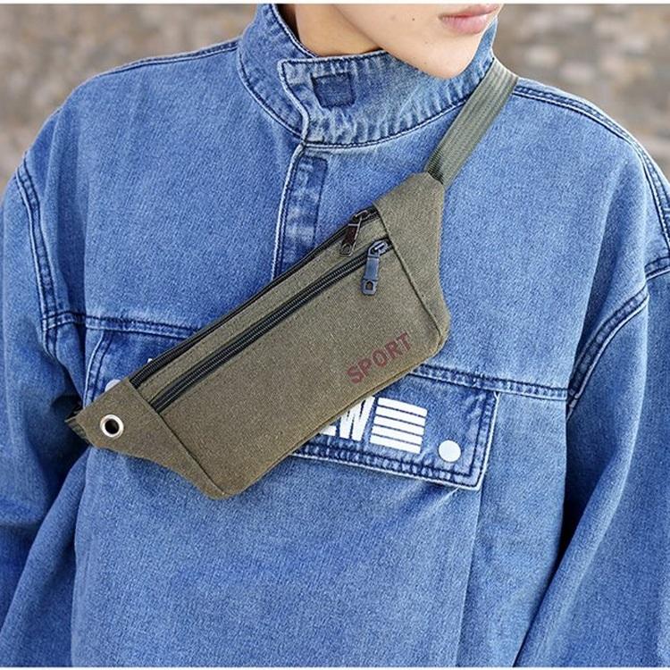 Versatile Canvas Shoulder Bag - Green
