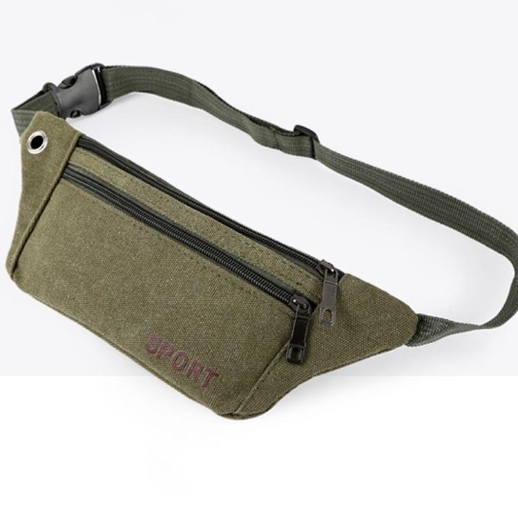 Versatile Canvas Shoulder Bag - Green