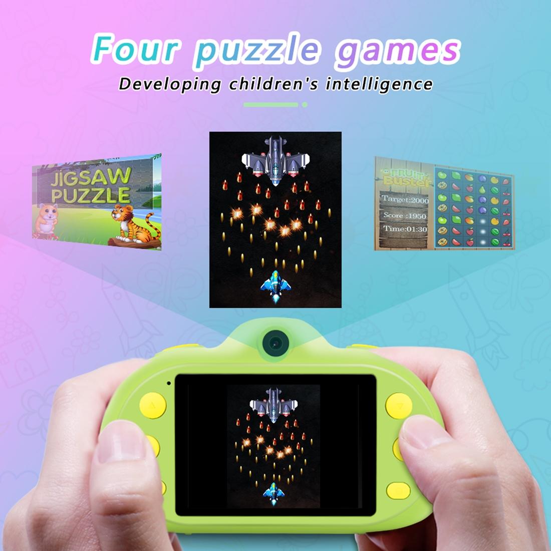 8mp Dual-lens Children Camera with 2.4 Screen Supports 32gb Tf Card - Green