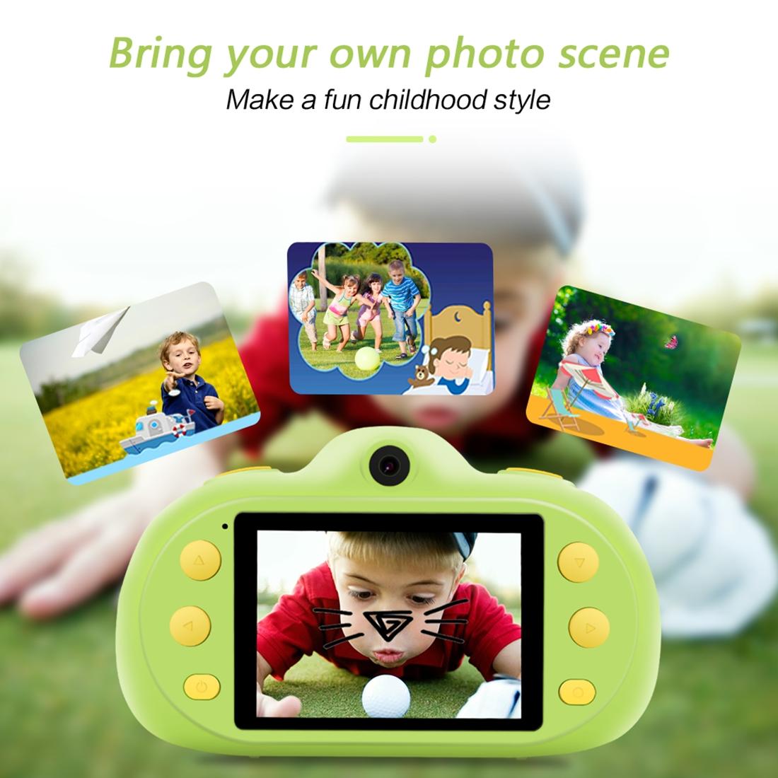 8mp Dual-lens Children Camera with 2.4 Screen Supports 32gb Tf Card - Green