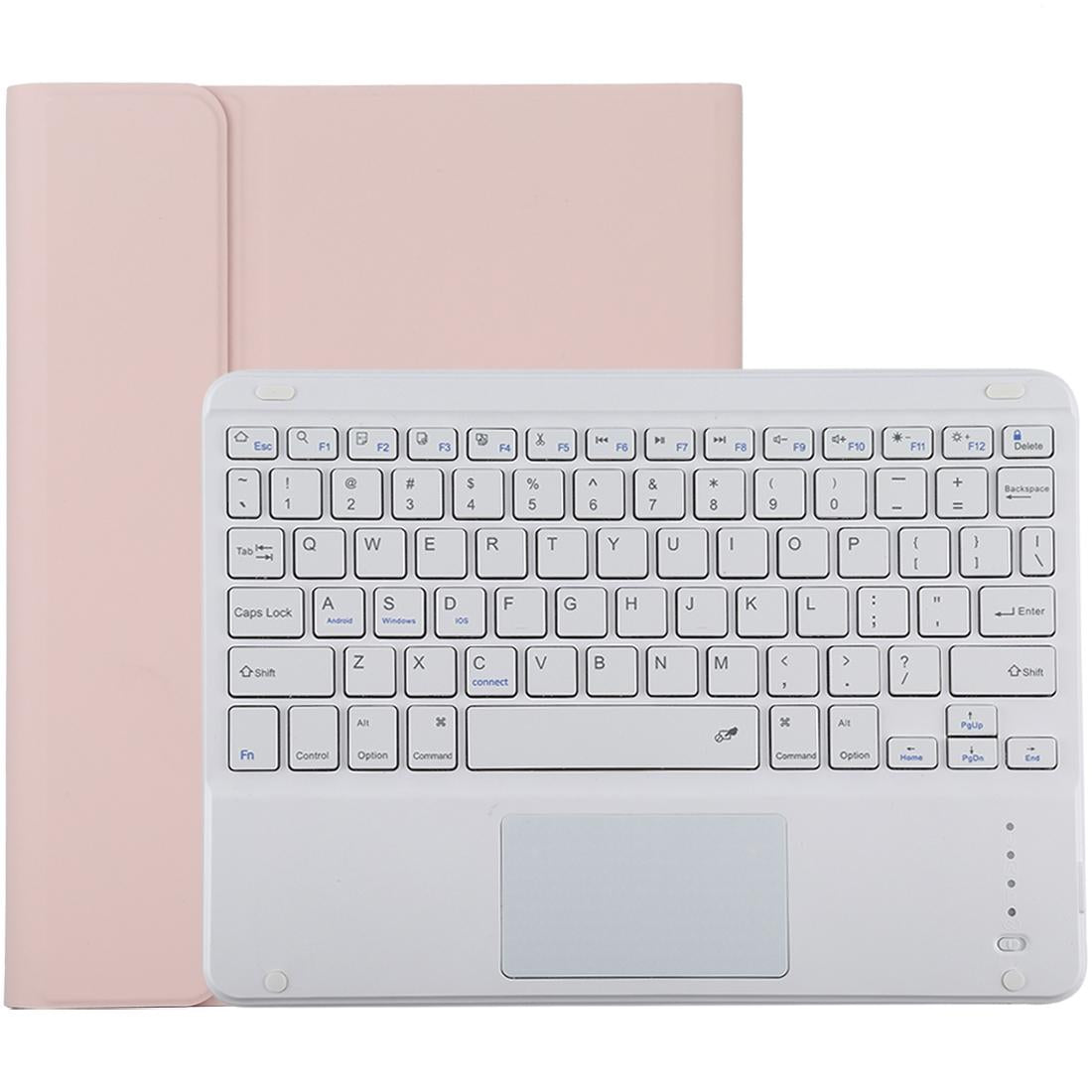 Bluetooth Keyboard & Tablet Case For Ipad 10.2 / Ipad Air 2019 - Detachable Touch Pad Pen Slot Holder - Microfiber Leather - Dark Green