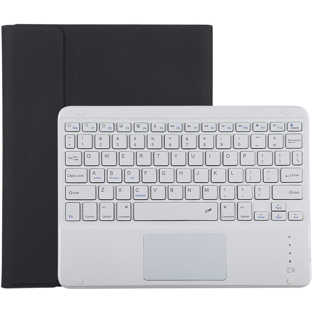 Bluetooth Keyboard & Tablet Case For Ipad 10.2 / Ipad Air 2019 - Detachable Touch Pad Pen Slot Holder - Microfiber Leather - Dark Green