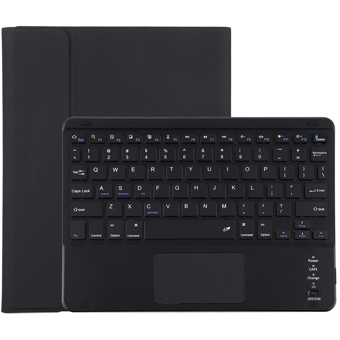 Bluetooth Keyboard & Tablet Case For Ipad 10.2 / Ipad Air 2019 - Detachable Touch Pad Pen Slot Holder - Microfiber Leather - Dark Green