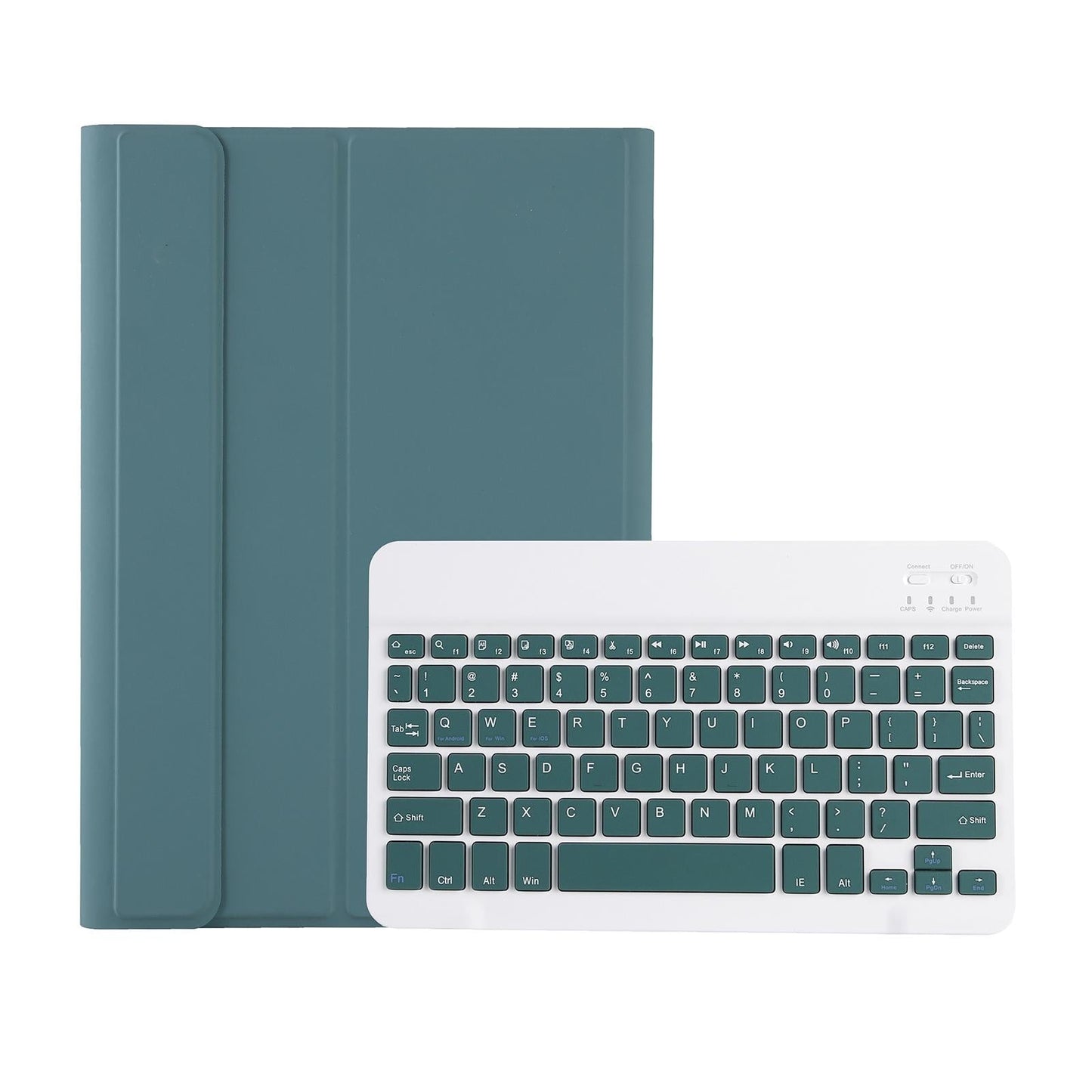 Ultra-Thin Bluetooth Keyboard Leather Tablet Case For Ipad 10.9 2022 With Pen Slot - Dark Green
