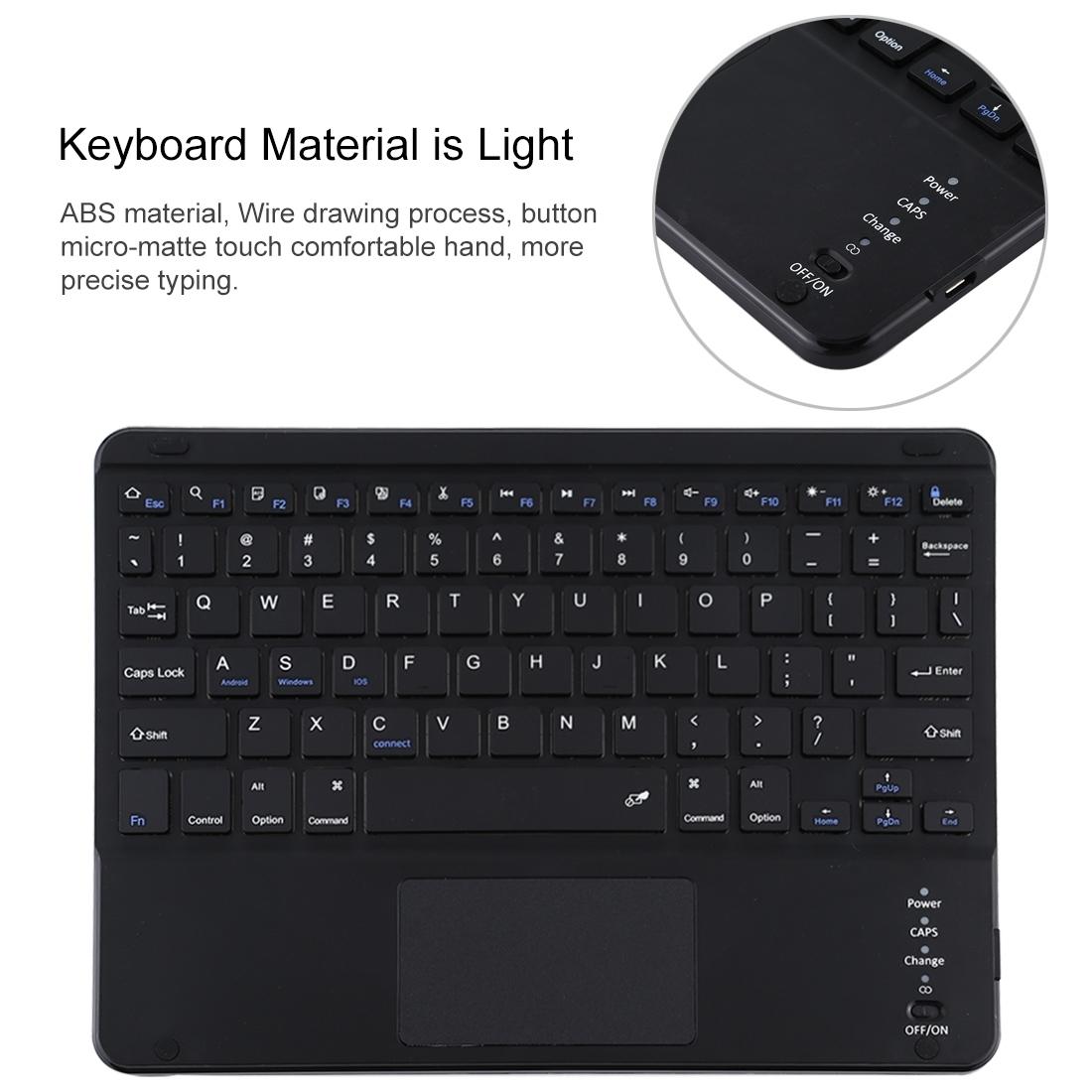 Bluetooth Keyboard & Tablet Case For Ipad Air 2020 - Detachable Touch Pad Pen Slot Microfiber Leather - Dark Green