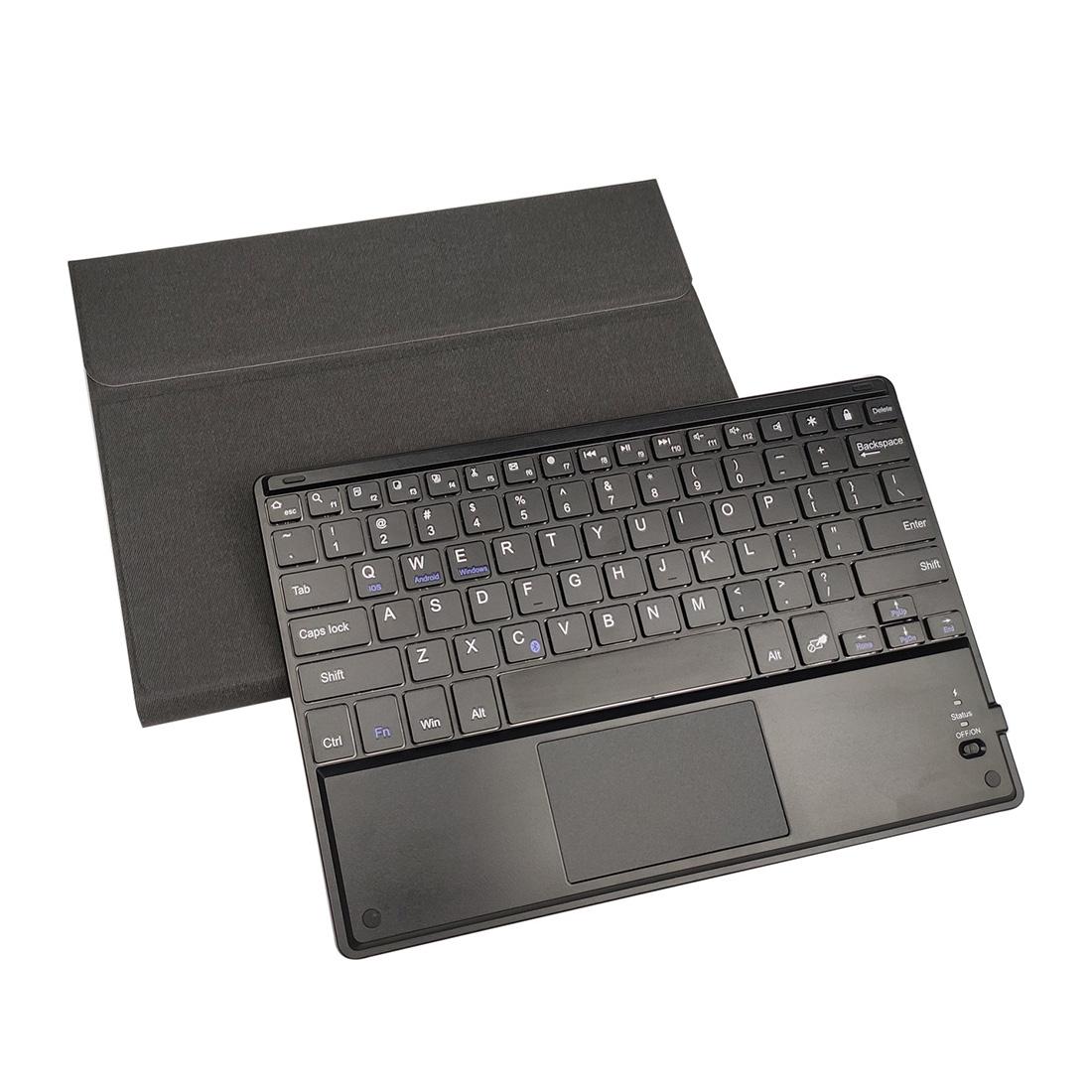 10.2 Ipad Keyboard Case With Touchpad Pen Slot & Bracket - Detachable Magnetic Silk Pattern Tpu - Rose Gold