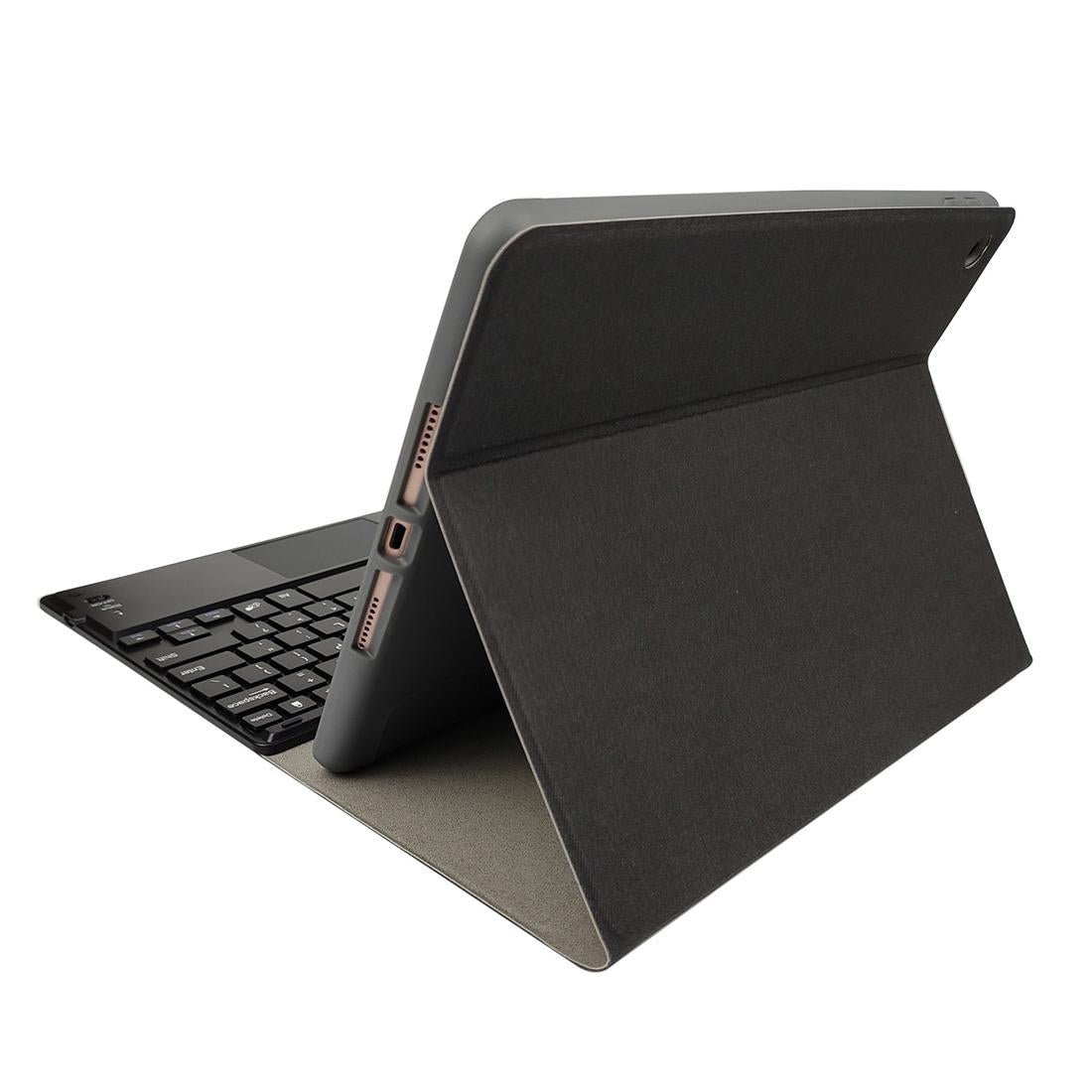 10.2 Ipad Keyboard Case With Touchpad Pen Slot & Bracket - Detachable Magnetic Silk Pattern Tpu - Rose Gold