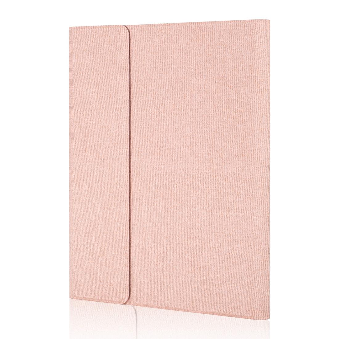 10.2 Ipad Keyboard Case With Touchpad Pen Slot & Bracket - Detachable Magnetic Silk Pattern Tpu - Rose Gold