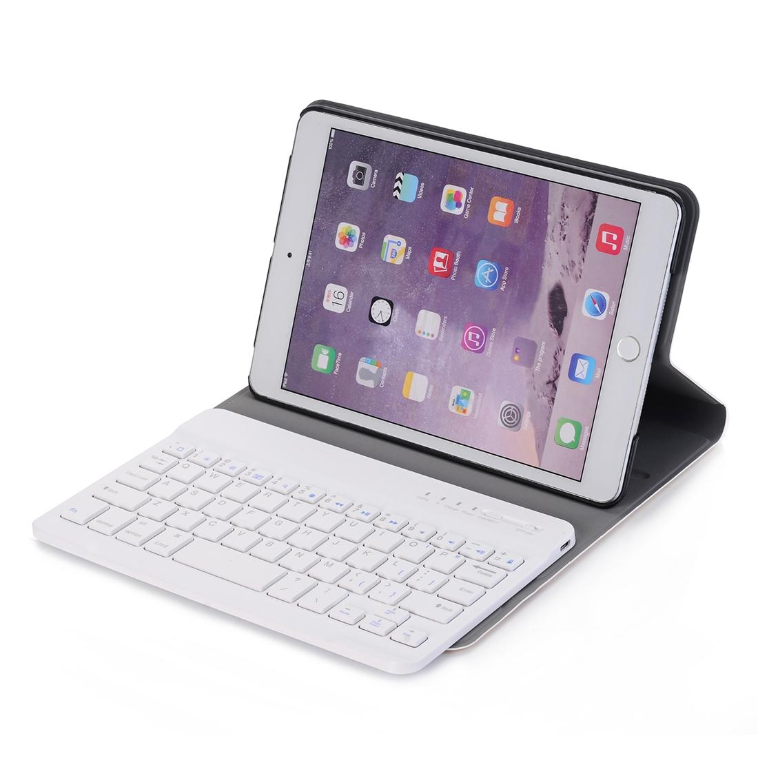 Universal Ultra-Thin Tablet Case With Bluetooth Keyboard For Ipad Mini 3 / 2 / 1 - Horizontal Flip Design - Rose Gold