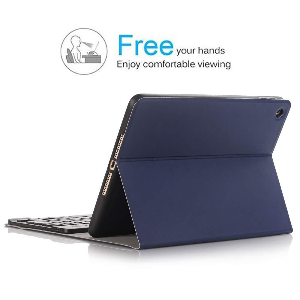 Bluetooth Keyboard & Leather Tablet Case For Ipad Pro / Air 9.7 With Detachable Design & Pencil Holder - Rose Gold