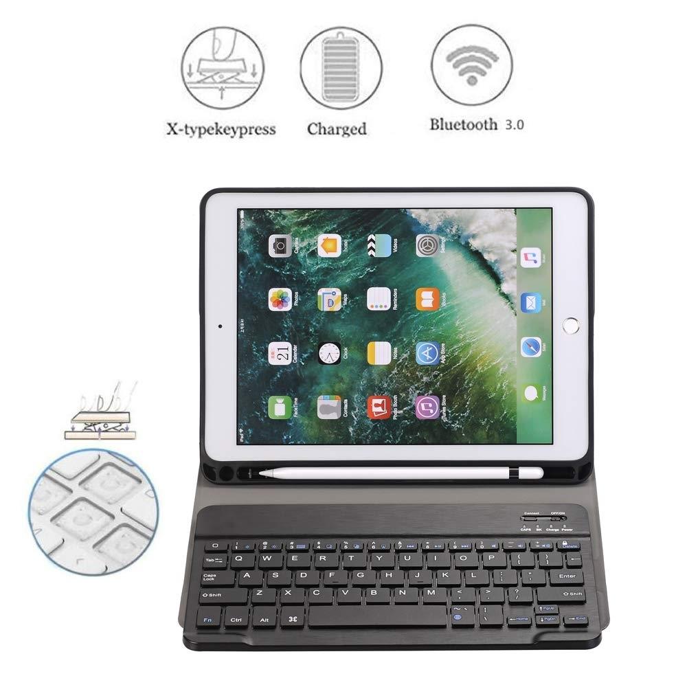 Bluetooth Keyboard & Leather Tablet Case For Ipad Pro / Air 9.7 With Detachable Design & Pencil Holder - Rose Gold
