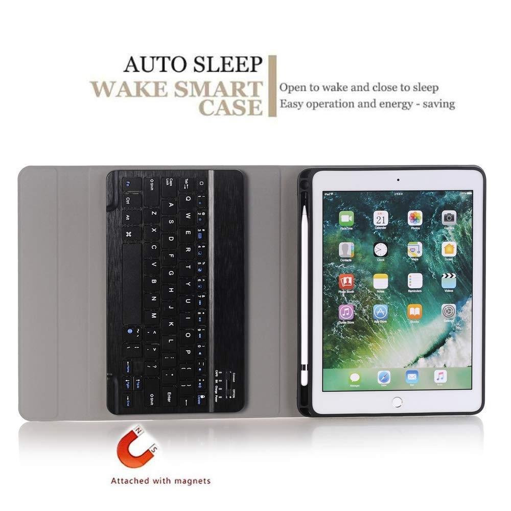 Bluetooth Keyboard & Leather Tablet Case For Ipad Pro / Air 9.7 With Detachable Design & Pencil Holder - Rose Gold