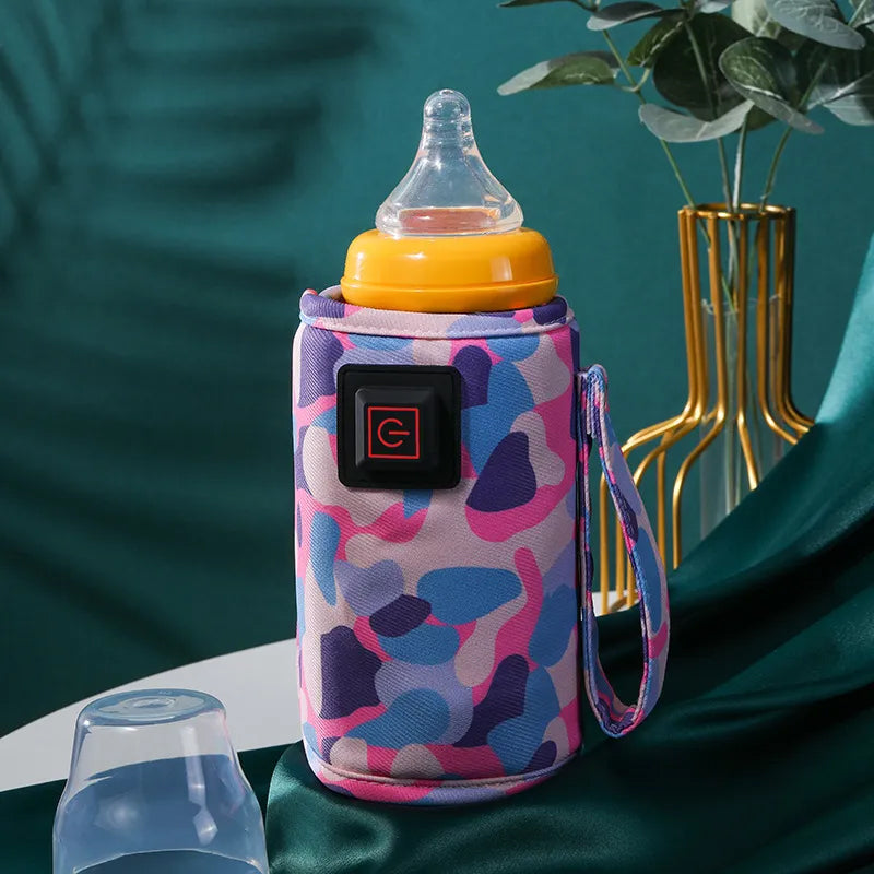 Vibe Geeks 3 Temperature Insulated Milk Baby Bottle Warmer- Usb Plugged-in - Pink