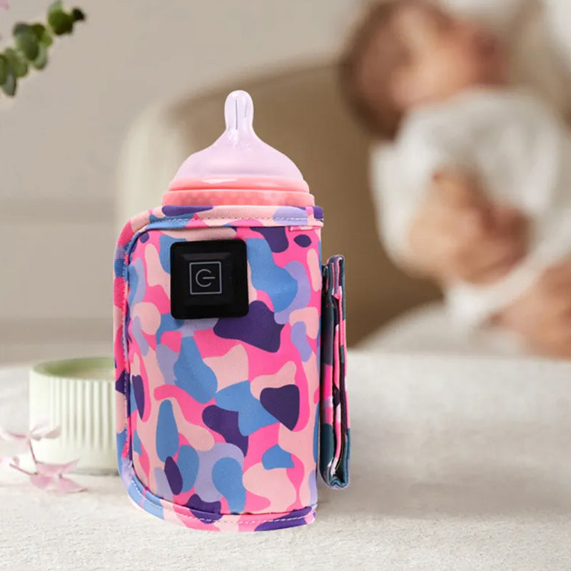 Vibe Geeks 3 Temperature Insulated Milk Baby Bottle Warmer- Usb Plugged-in - Pink