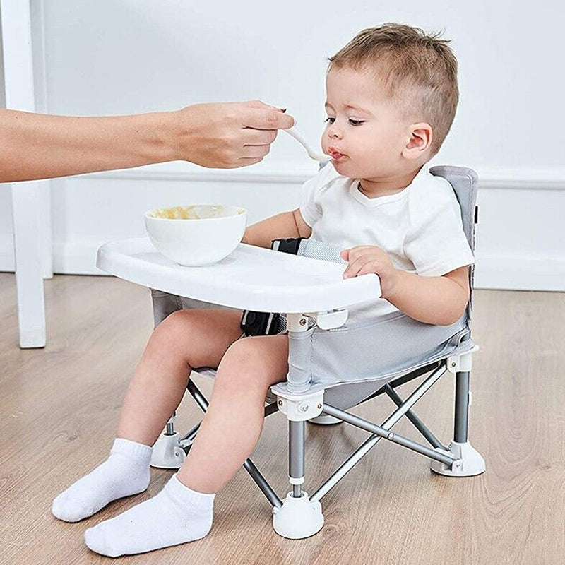 Vibe Geeks Foldable Camping and Dining Chair Outdoor Booster Seat for Toddlers - Green
