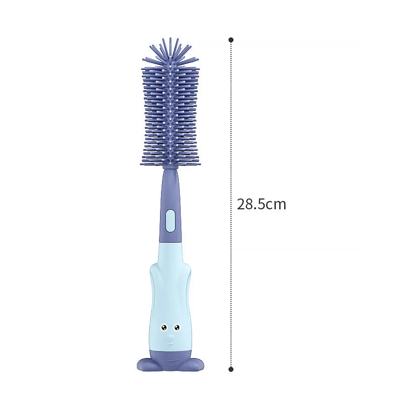 Vibe Geeks 3 in 1 Silicone Bottle and Teat Cleaning Brush - Green