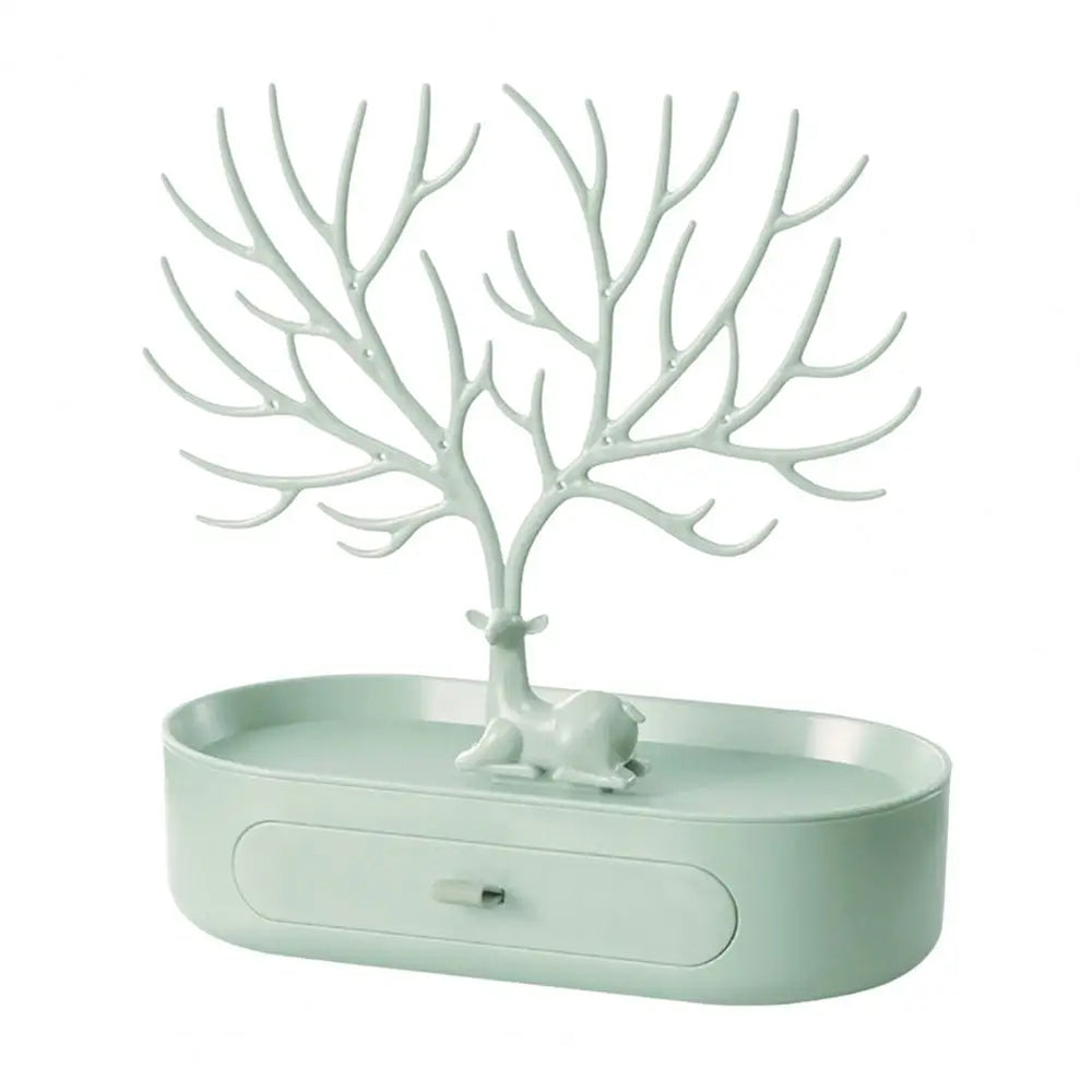 Vibe Geeks Antlers Tree Tower Jewelry Display Stand for Ring Earrings Necklace Bracelet - Pink Basic Model