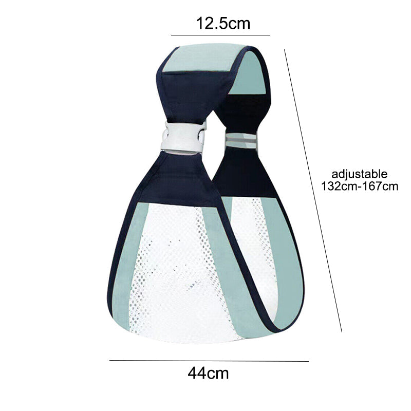 Vibe Geeks one Shoulder Front Hold Sling Type Mesh Newborn Baby Support Carrier - Green