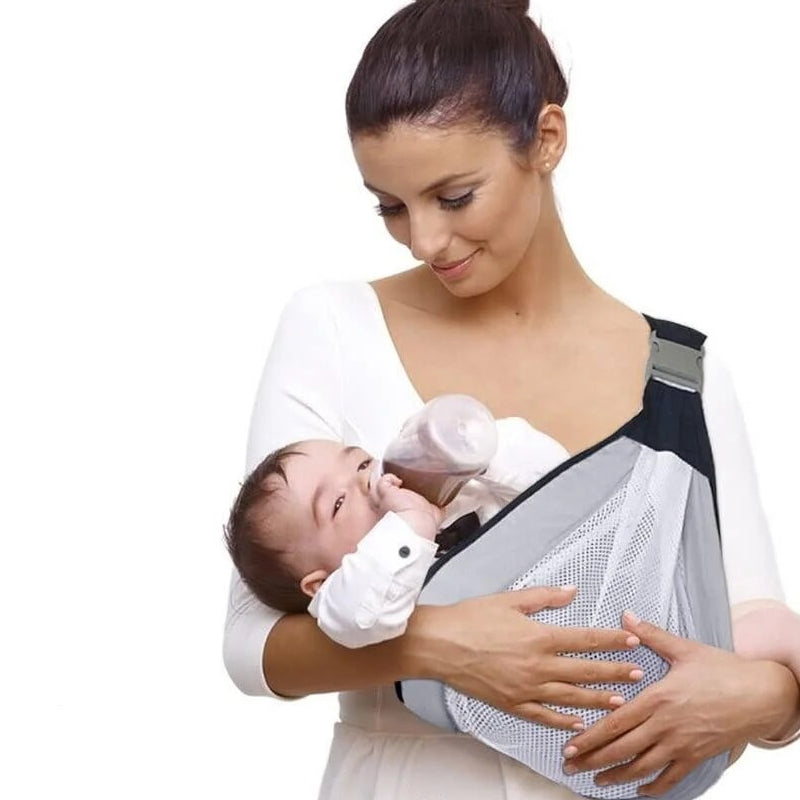 Vibe Geeks one Shoulder Front Hold Sling Type Mesh Newborn Baby Support Carrier - Pink