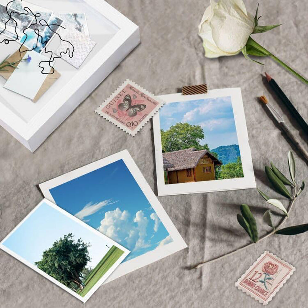 Vibe Geeks Adventure Archive Box Wood Frame Travel Tickets Keepsakes Storage Frame - Coffee - Small
