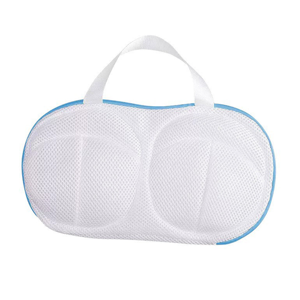 Vibe Geeks High Permeability Mesh Bra-shaped Lingerie Laundry Bags with Handle and Zipper - Grey