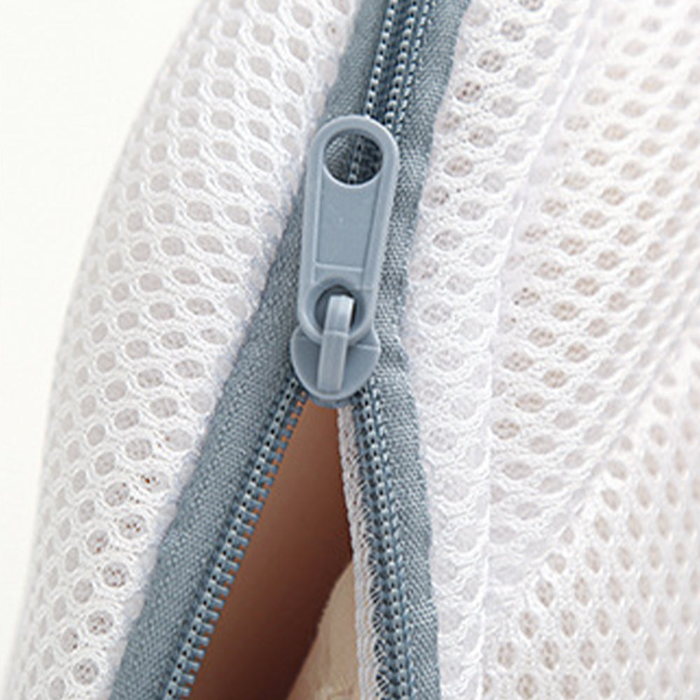 Vibe Geeks High Permeability Mesh Bra-shaped Lingerie Laundry Bags with Handle and Zipper - Grey