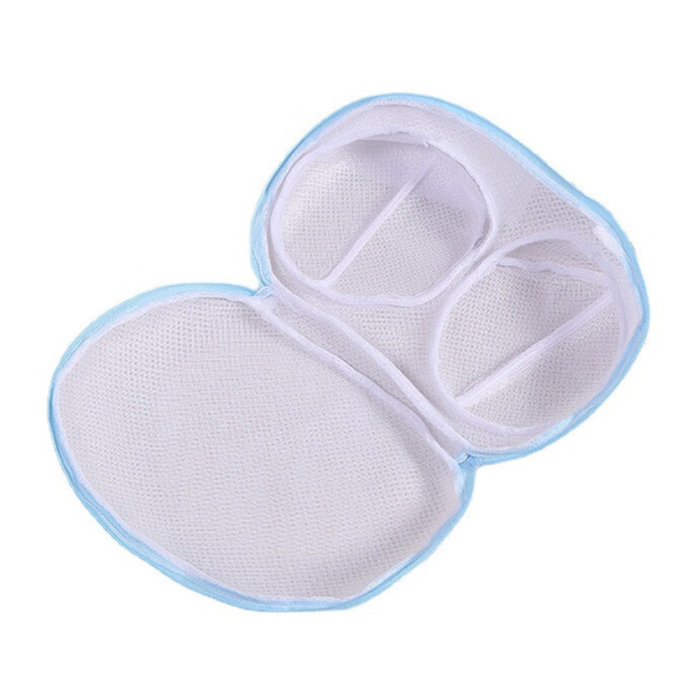 Vibe Geeks High Permeability Mesh Bra-shaped Lingerie Laundry Bags with Handle and Zipper - Grey