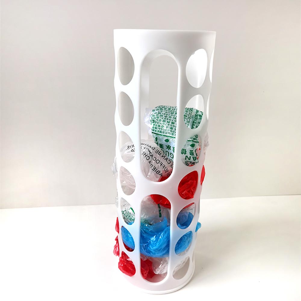 Vibe Geeks Handy Laundry Grocery Bag Storage Holder - White