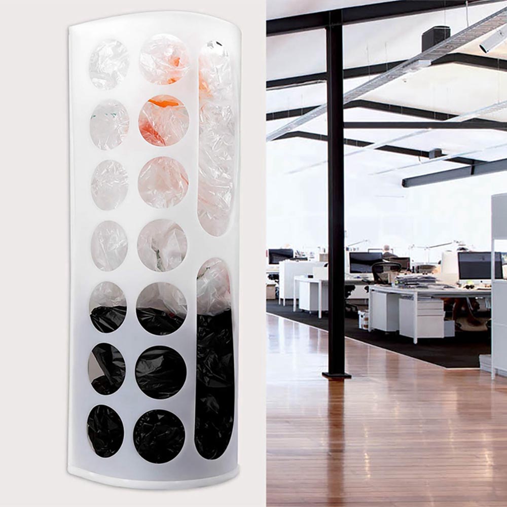 Vibe Geeks Handy Laundry Grocery Bag Storage Holder - White