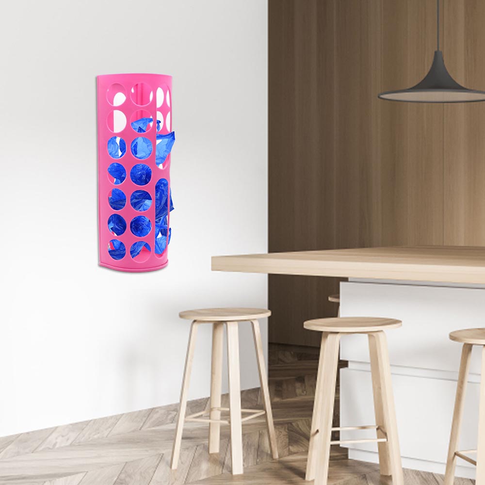 Vibe Geeks Handy Laundry Grocery Bag Storage Holder - White