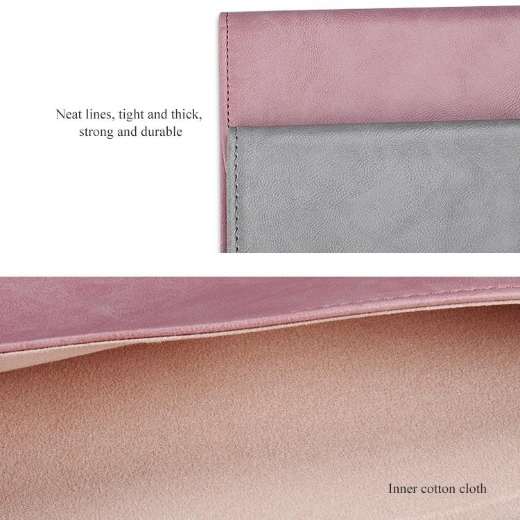Horizontal Magnetic Leather Laptop Inner Bag - Invisible Buckle - Grey