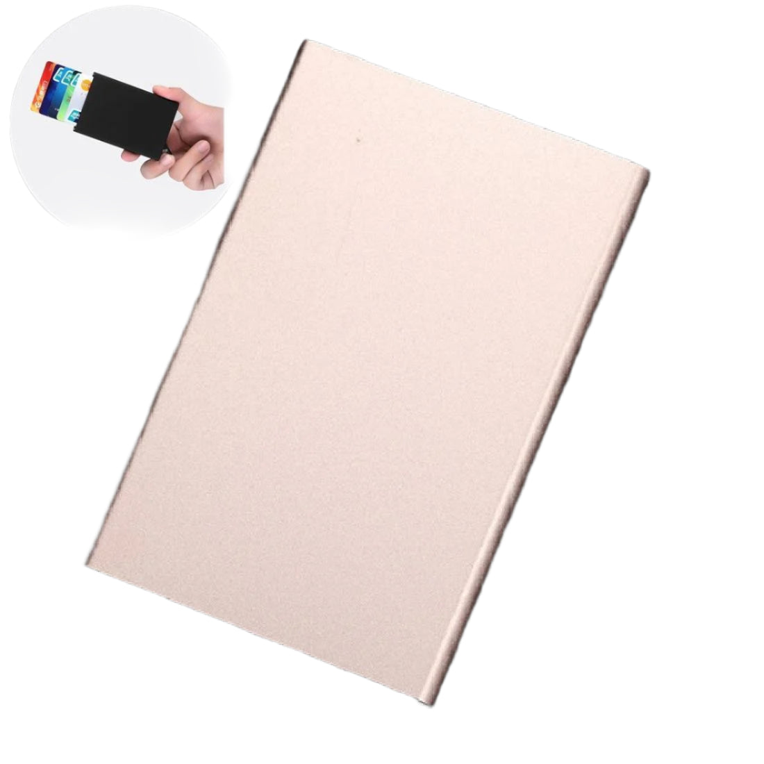Stainless Steel Pu Business Card Holder Antimagnetic 10X6.2X0.8Cm - Grey