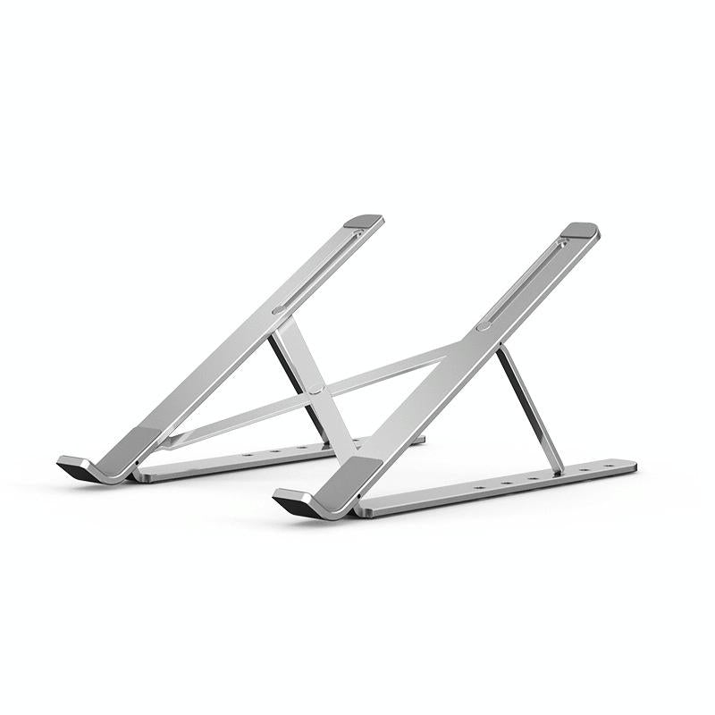 Adjustable Laptop Stand - Portable Folding Height Increase Heat Dissipation - Grey