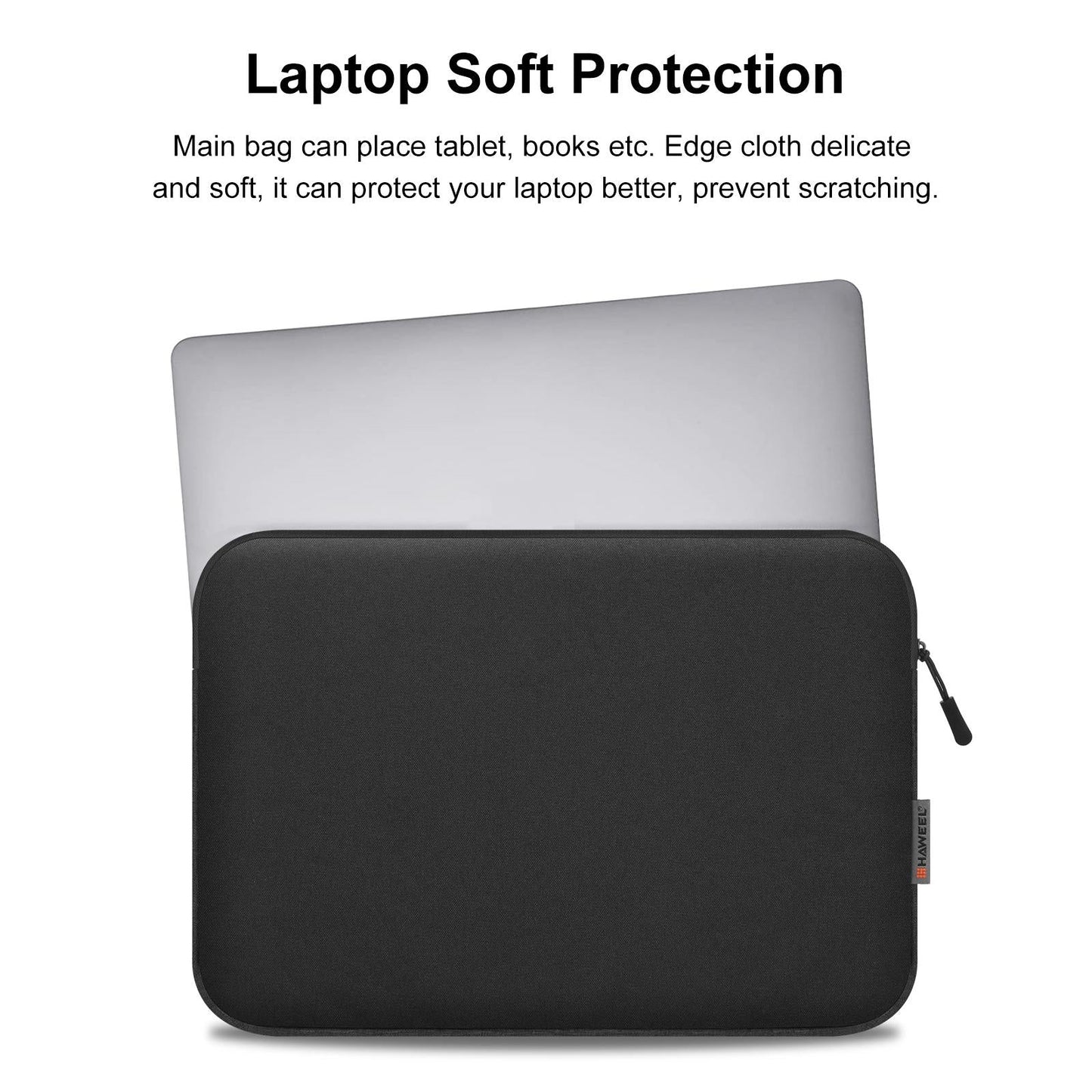 14-15 Inch Laptop Sleeve Briefcase Bag with Zipper - Grey