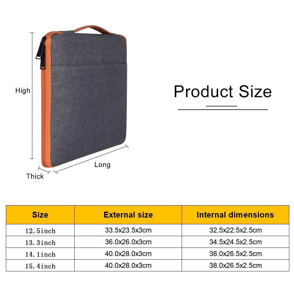 Stylish Laptop Handbag for Macbook & More - Polyester & Nylon - Grey