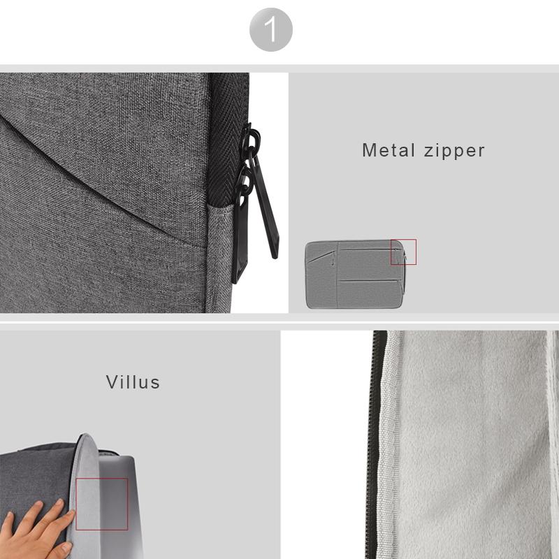 15.6 Inch Laptop Tablet Bag With Multiple Pockets - Portable And Stylish - Hc6579H 15.6 Inch Grey