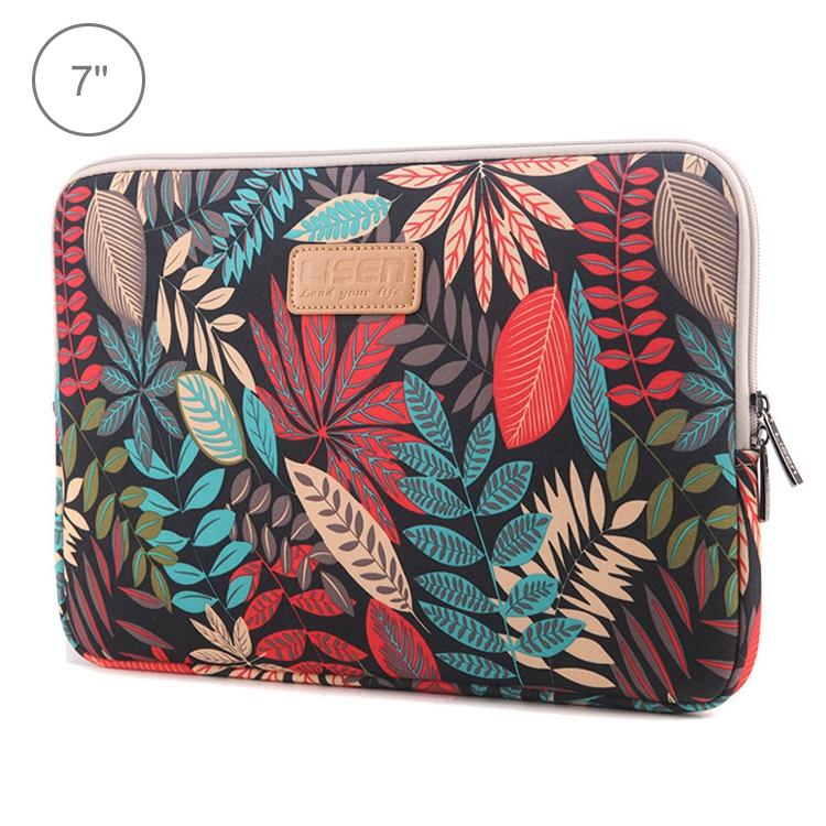 Colourful Leaves Sleeve Case Briefcase with Zipper - Grey