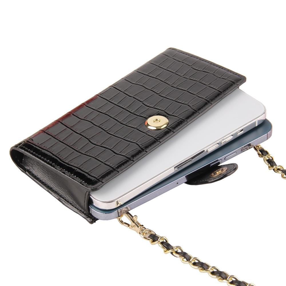 Long Crossbody Mini Shoulder Bag For Coins & Phone - Beige