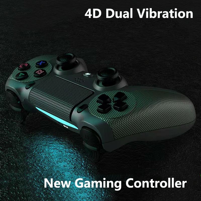 Wireless Bluetooth Gamepad Controller for Ps4 - Battle Gray with Light Bar - Elegant White