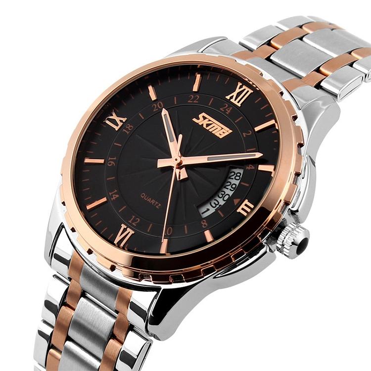 Waterproof Multifunctional Quartz Wrist Watch - Fashionable and Business-ready - Gold