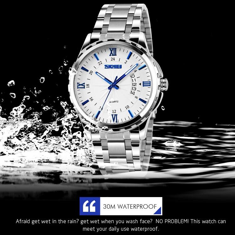 Waterproof Multifunctional Quartz Wrist Watch - Fashionable and Business-ready - Gold