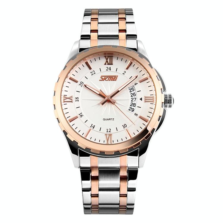 Waterproof Multifunctional Quartz Wrist Watch - Fashionable and Business-ready - Gold